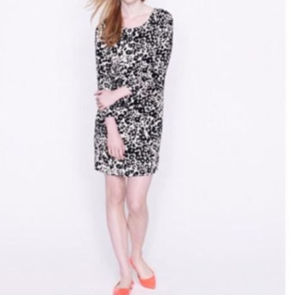 J.Crew JULES Animal Print Short Dress 4 Small d2 - Picture 1 of 7